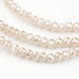 Glasperler – Hvid, Facetteret Rondel (3x2mm) - Uniq Perler - 123540