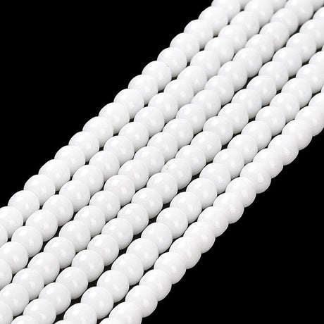 Glasperler – Hvid, Runde (2~2,5mm) - Uniq Perler - 123765