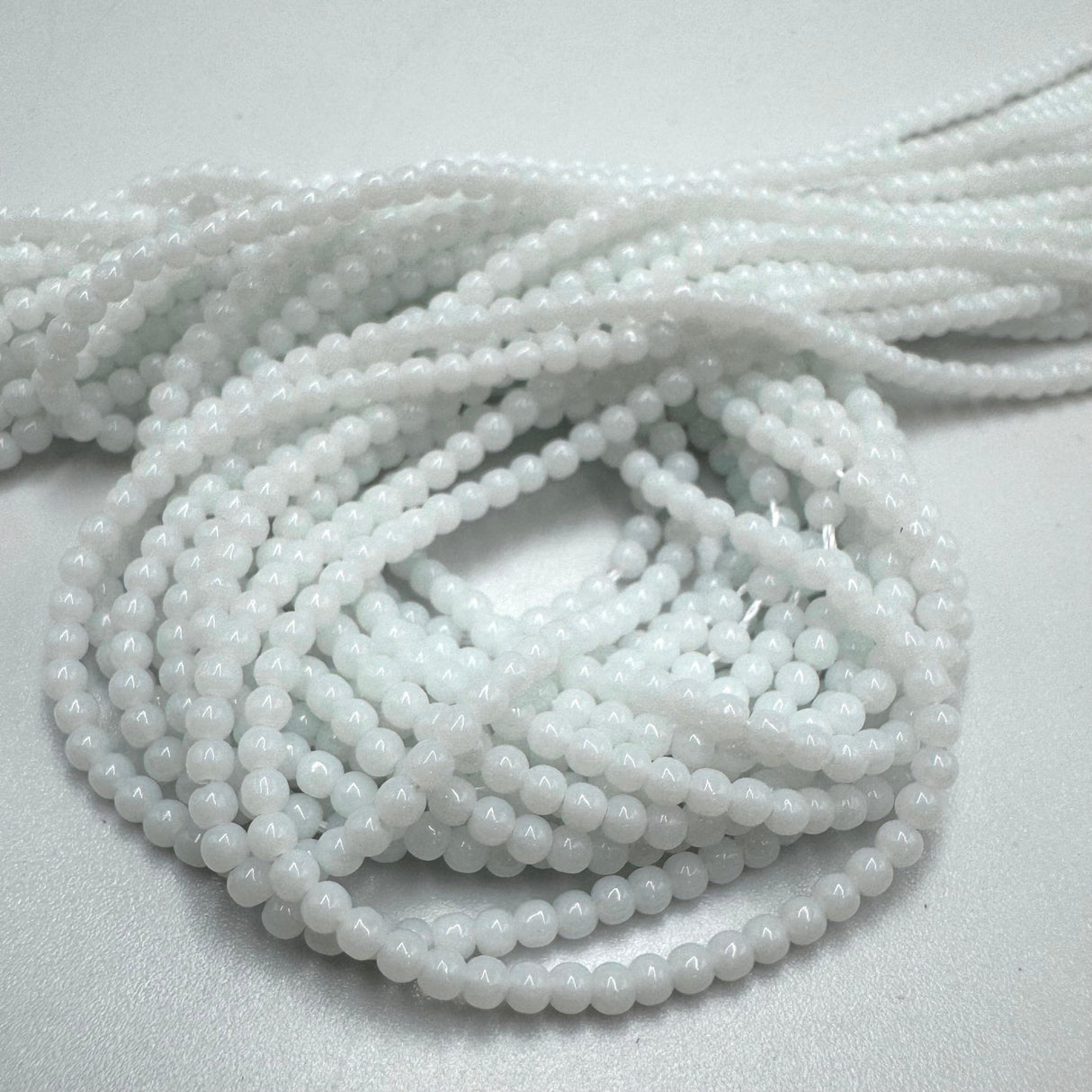 Glasperler - Hvid/Klar (2mm) - Uniq Perler - 66520