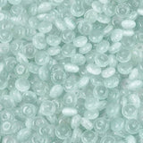 Glasperler – Imitation Cat Eye Rondel Lys Grøn 100 gram(6x3mm) - Uniq Perler - 116198