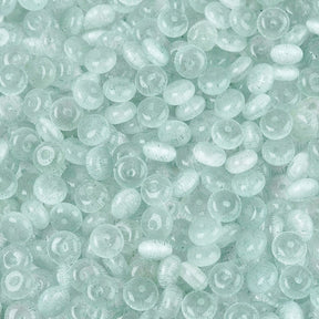 Glasperler – Imitation Cat Eye Rondel Lys Grøn 100 gram(6x3mm) - Uniq Perler - 116198
