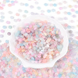 Glasperler – Imitation Cat Eye Rondel, Mix Farver 100 gram(6x3mm) - Uniq Perler - 116199