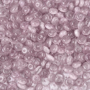 Glasperler – Imitation Cat Eye Rondelle Flamingo 100 gram(6x3mm) - Uniq Perler - 116195