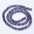 Glasperlen – Indigo AB, facettierte Rondelle (3x2 mm)