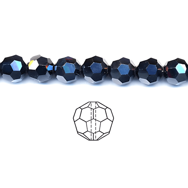 Glasperler, Kantet, Facetteret, 4mm - Uniq Perler - 112660
