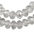 Glasperler, Klar, Rondel, Facetteret, 4x3mm - Uniq Perler - 112535