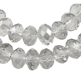 Glasperler, Klar, Rondel, Facetteret, 4x3mm - Uniq Perler - 112535