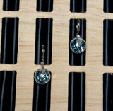 Glasperler, Klar, Topboret/Anboret, Facetteret, 12,5mm, 2 Stk - Uniq Perler - 111851