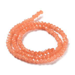 Glass beads, Coral, (4x3mm) - Uniq Perler - 113009
