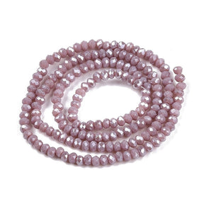 Glasperler – Lilla, Facetteret Rondel (2,3~2,7x2mm) - Uniq Perler - 120703