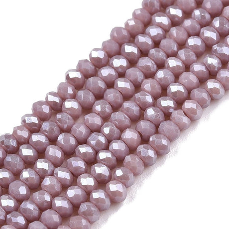 Glasperler – Lilla, Facetteret Rondel (2,3~2,7x2mm) - Uniq Perler - 120703