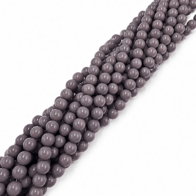 Glasperler – Lilla, Runde (10mm) - Uniq Perler - 123596