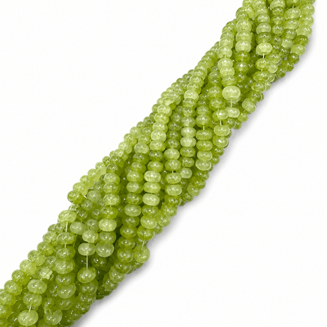 Glasperler – Limegrøn, Rondel (8x5mm) - Uniq Perler - 122461