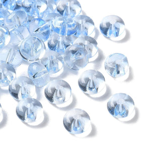 Glasperlen – Hellblau, Rondell (8x5mm) Ca. 200 Stk. - Uniq Perler - 115396