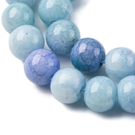 Glasperler, Lys Blå, Runde,(8,5mm) - Uniq Perler - 114686