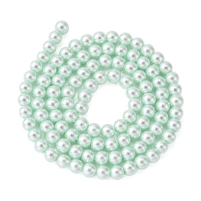 Glass beads, Light Green, 4mm - Uniq Perler - 0000014820