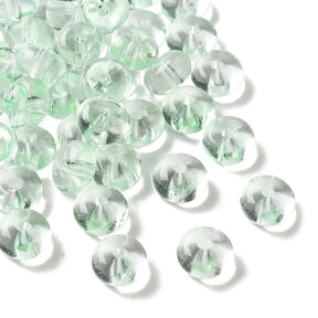 Glasperlen – Hellgrün, Rondell (8x5mm) Ca. 200 Stück - Uniq Perler - 115393