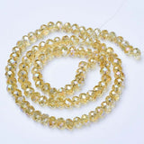 Glasperlen – Hellkhaki AB, facettierte Rondelle (3x2 mm)