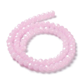 Glass beads, Light Pink, (6x5mm) - Uniq Perler - 113007