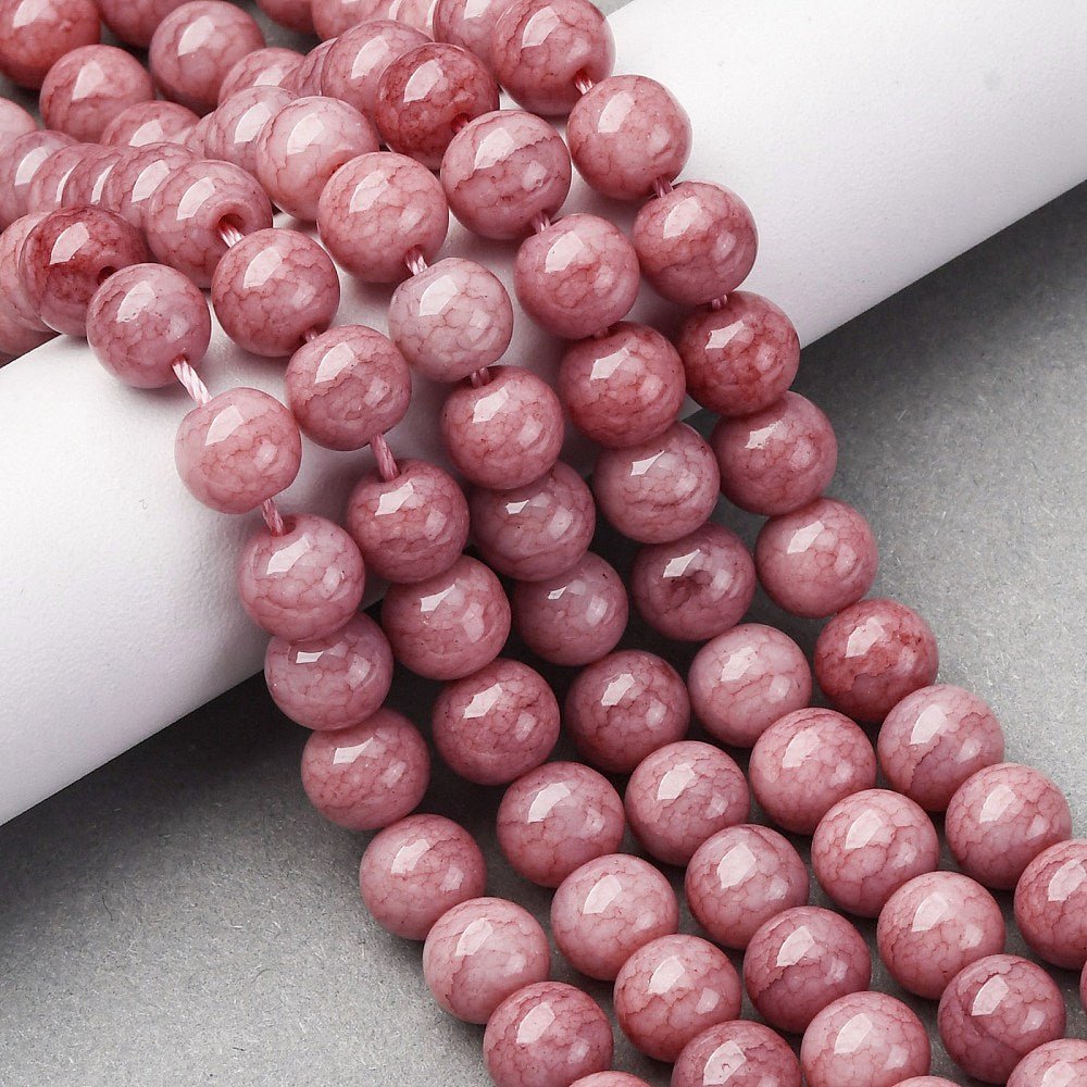 Glasperler Med Farveovergang – Cerise, (8,5mm) - Uniq Perler - 124419