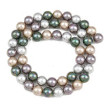 Glasperler Med Perleeffekt – Farve Mix, Runde (8mm) - Uniq Perler - 125854