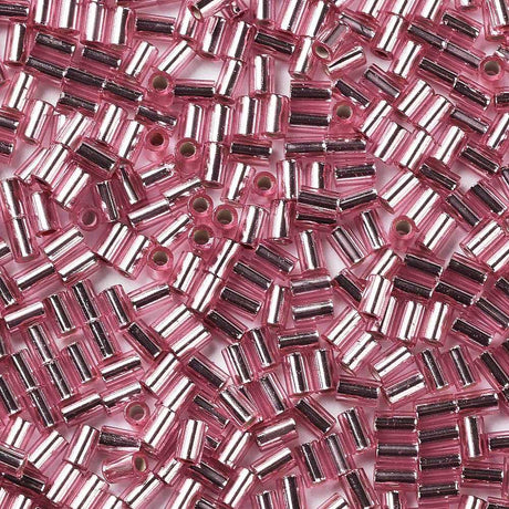 Glasperler, Metallic Bordeaux, Rørformet, 3,5x2,5mm, 20gr - Uniq Perler - 111420