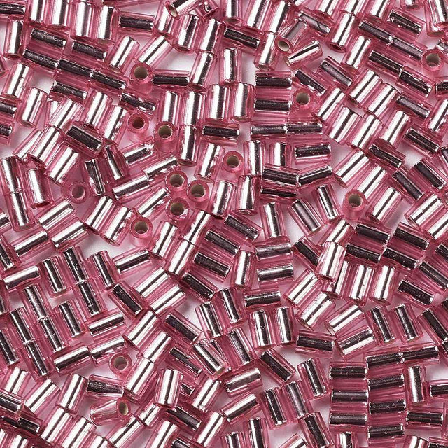 Glasperler, Metallic Bordeaux, Rørformet, 3,5x2,5mm, 20gr - Uniq Perler - 111420