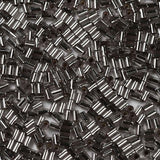 Glasperler, Metallic Grå, Rørformet, 3,5x2,5mm, 20gr - Uniq Perler - 111421
