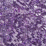 Glasperler, Metallic Lilla, Rørformet, 3,5x2,5mm, 20gr - Uniq Perler - 111424