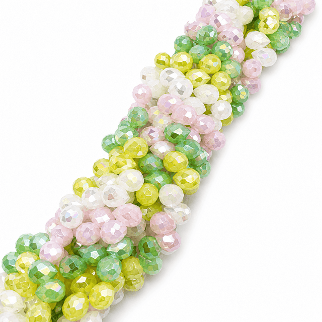 Glasperler Mix – Facetslebet Dråbe Top/side - boret (10–11mm) - Uniq Perler - 120208