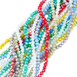 Glasperler Mix – Facetteret, Assorterede Farver (3,5x4mm, 10 Strenge) - Uniq Perler - 5678451234