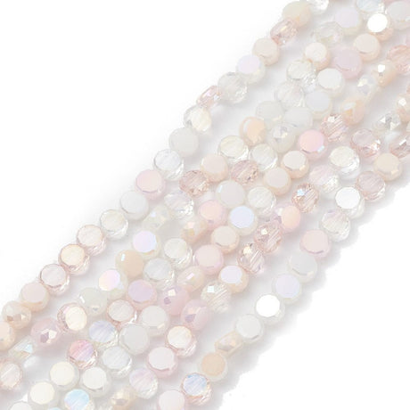 Glasperler, Møntformet, Facetteret, 6x3mm - Uniq Perler - 0001489172