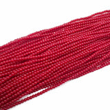 Glasperler - Mørk Rød, (2mm) - Uniq Perler - 4679001