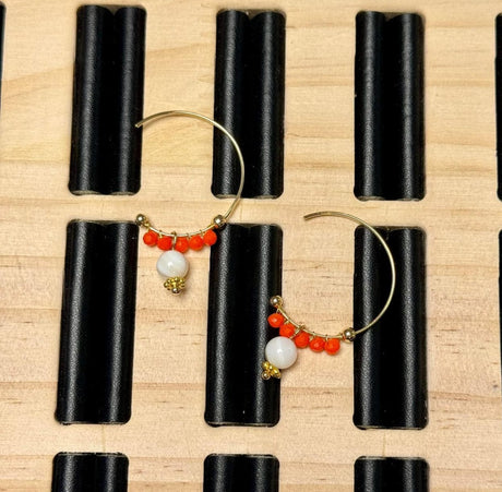 Glasperler, Orange, (2x3mm) - Uniq Perler - 738535