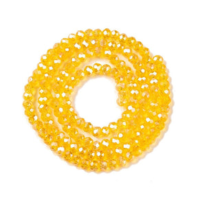 Glasperler – Orange, Facetteret Rondel (2,9~3,3x2mm) - Uniq Perler - 120930
