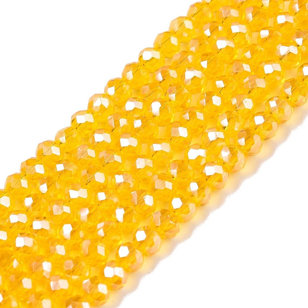 Glasperler – Orange, Facetteret Rondel (2,9~3,3x2mm) - Uniq Perler - 120930
