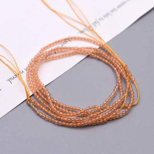 Glasperler, Orange, Facetteret, Rondel, 2mm - Uniq Perler - 0001489663