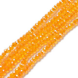 Glasperlen – Orange, facettierter Rondell mit AB-Effekt (3x2mm)