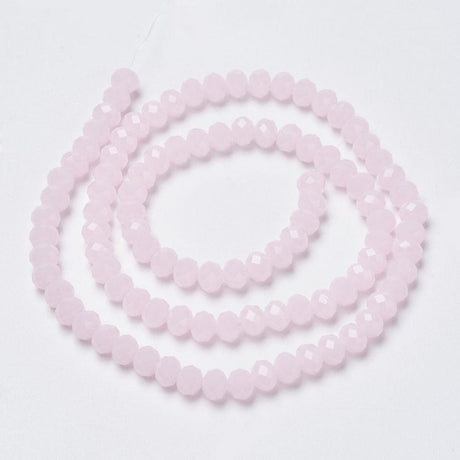 Glasperler – Pink, Facetteret, Rondel (3x2mm) - Uniq Perler - 115860