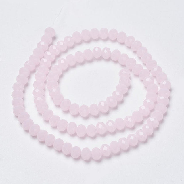 Glasperler – Pink, Facetteret, Rondel (3x2mm) - Uniq Perler - 115860