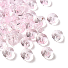 Glasperlen – Pink, Rondell (8x5mm) Ca. 200 Stk. - Uniq Perler - 115394