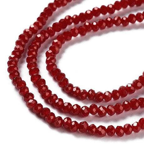 Glasperler, Rød, (4x3mm) - Uniq Perler - 113012