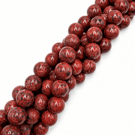 Glasperler – Rød, Runde (14mm) - Uniq Perler - 124952