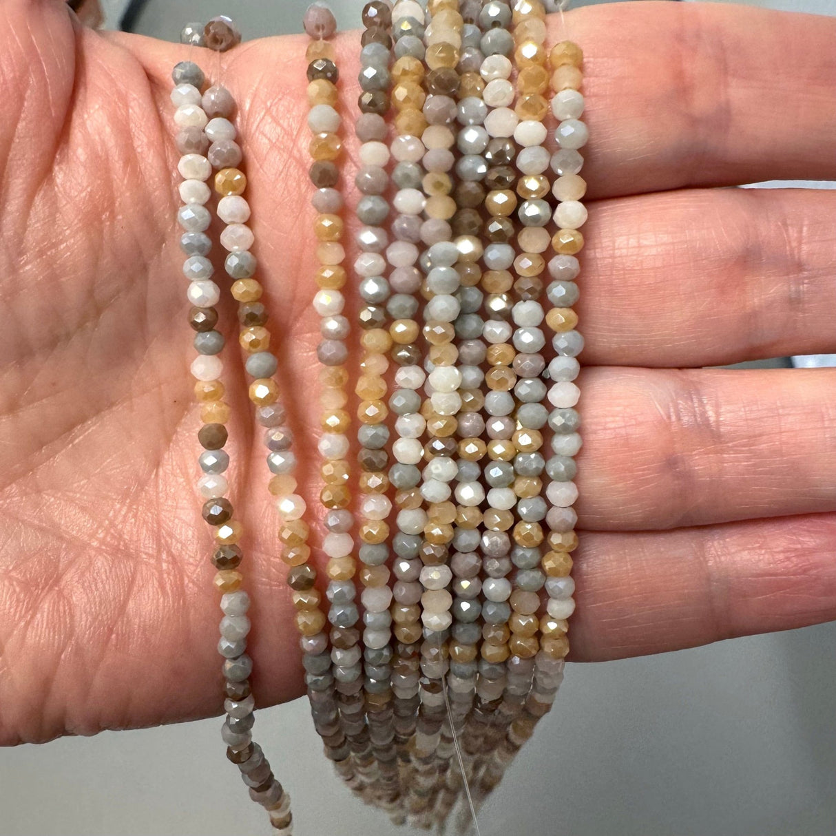 Glasperler, Rondel, 3x2,5mm - Uniq Perler - 111177