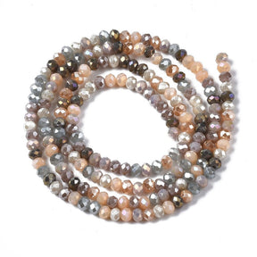 Glass beads, Rondel, 3x2.5mm - Uniq Perler - 111177