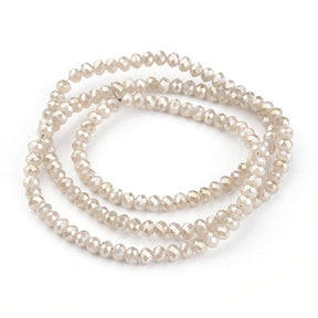 Glasperlen – Rondell, Facettiert (4x3mm) - Uniq Perler - 