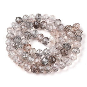 Glass beads, Rondelle, Faceted, (10x7mm) - Uniq Perler - 113416