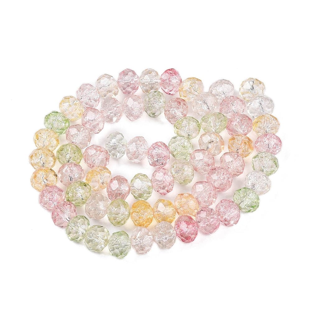 Glasperler, Rondel, Facetteret, (3x4,5 mm) - Uniq Perler - 114148