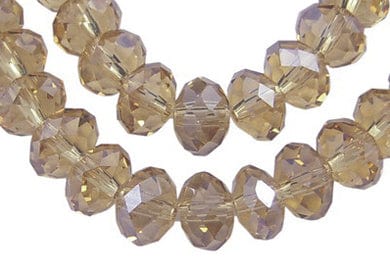 Glasperler, Rondel, Facetteret, 4x3mm - Uniq Perler - 112537