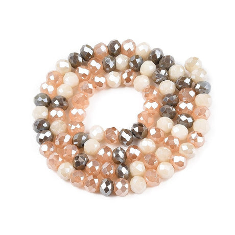 Glasperler, Rondel, Facetteret, 6x4,5mm - Uniq Perler - 114150